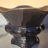 Pair of black earthenware planters
