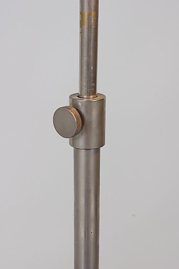 1950s Leather detailed table lamp, produced in France