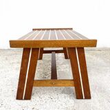 Modernist laminated wood coffee table, 1970.