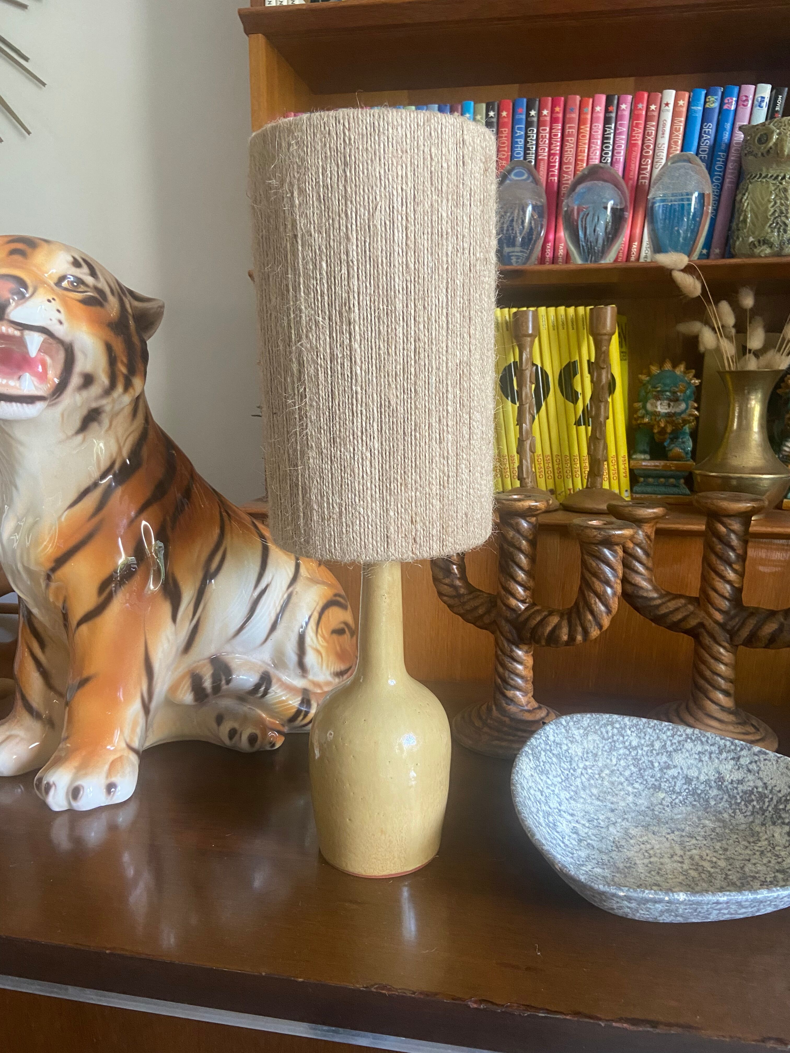 Vintage stoneware lamp