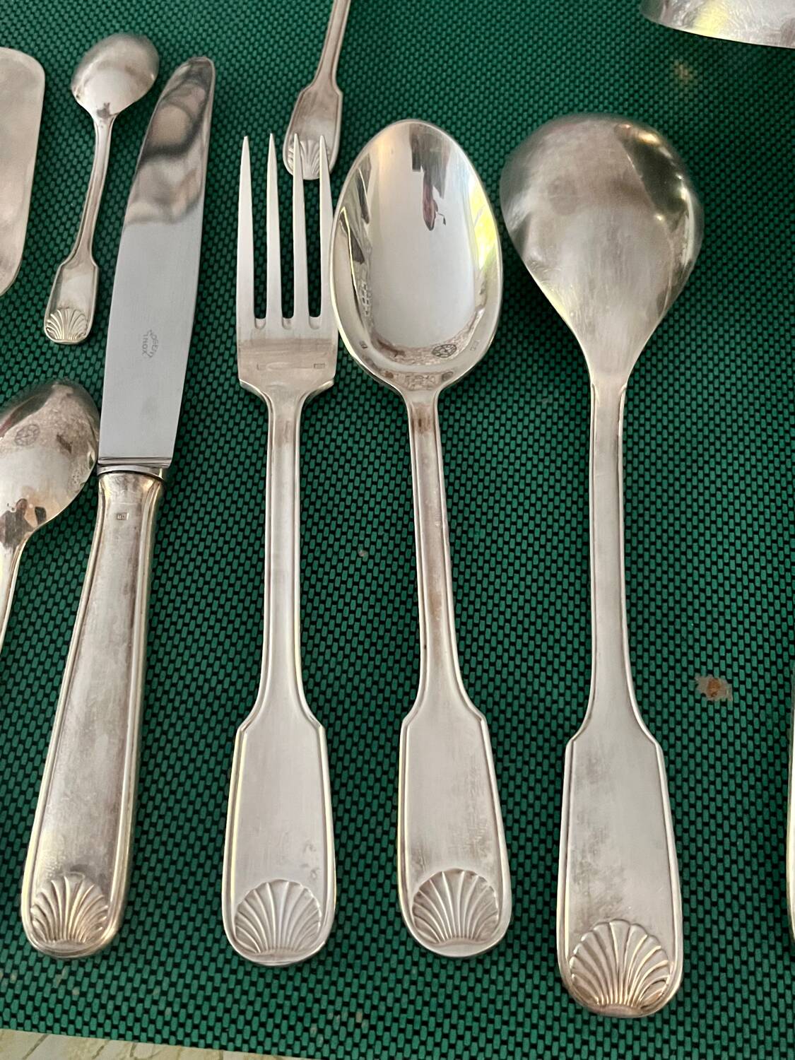 Silver metal cutlery