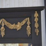 1930s Art Deco solid oak and beveled glass mirror