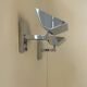 Pair of vintage adjustable wall lights, chrome-plated metal, France, 1970