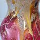Glass vase - signed - gold leaf - Art Nouveau influence