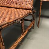 Old rattan armchair