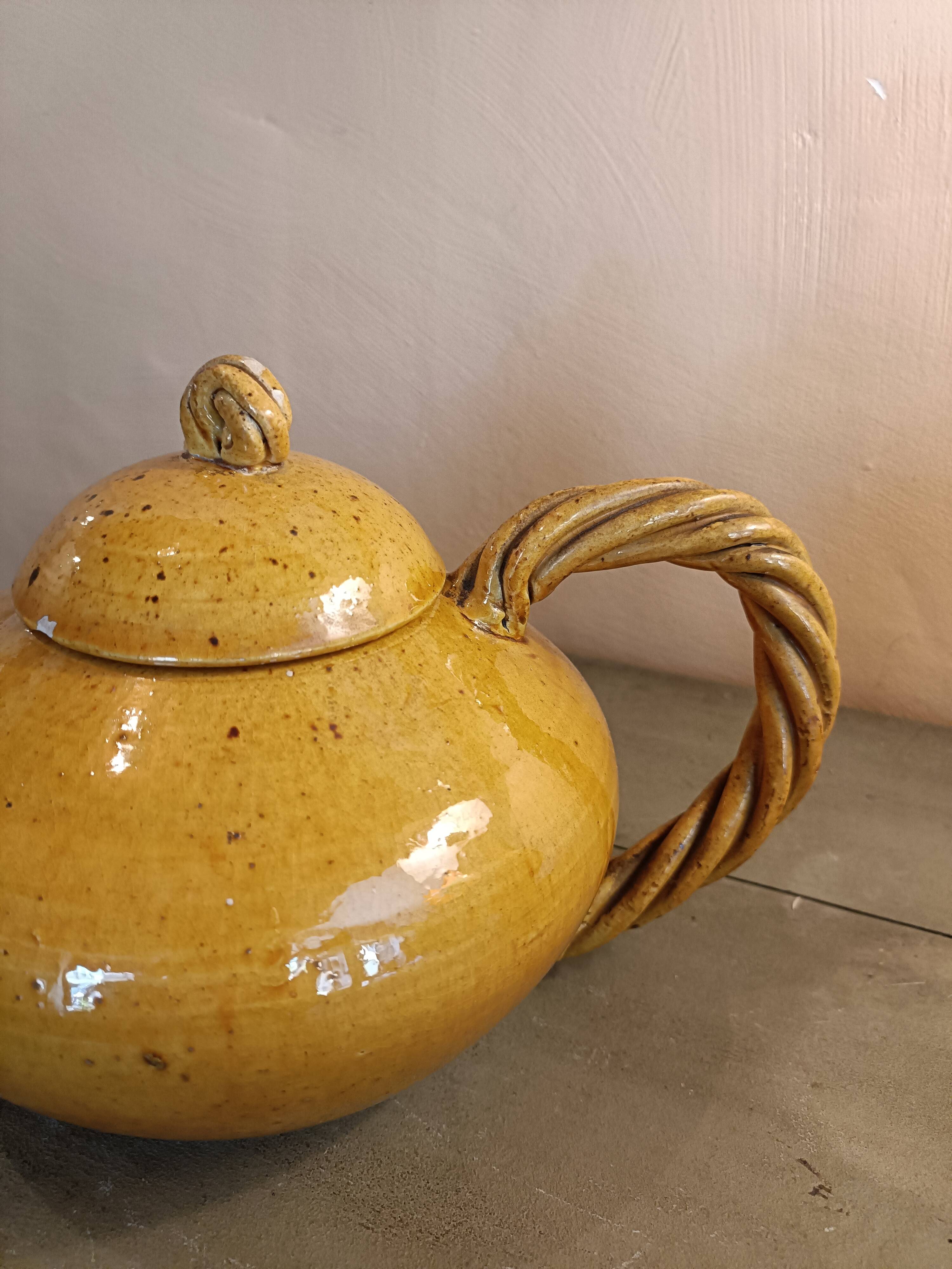 Teapot Vallauris signed A. Fazio