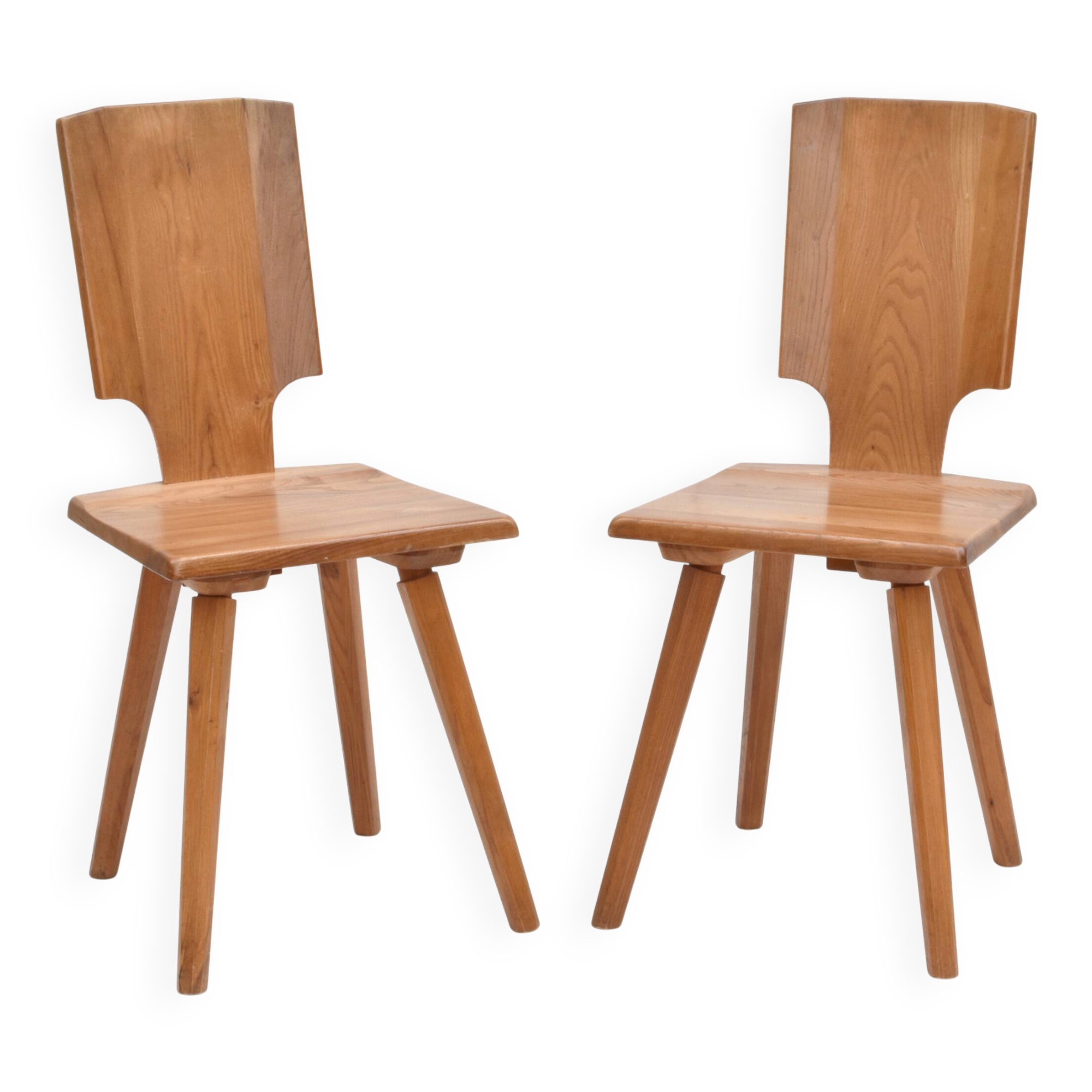 Pierre Chapo - Pair of S28 chairs from the 1970s