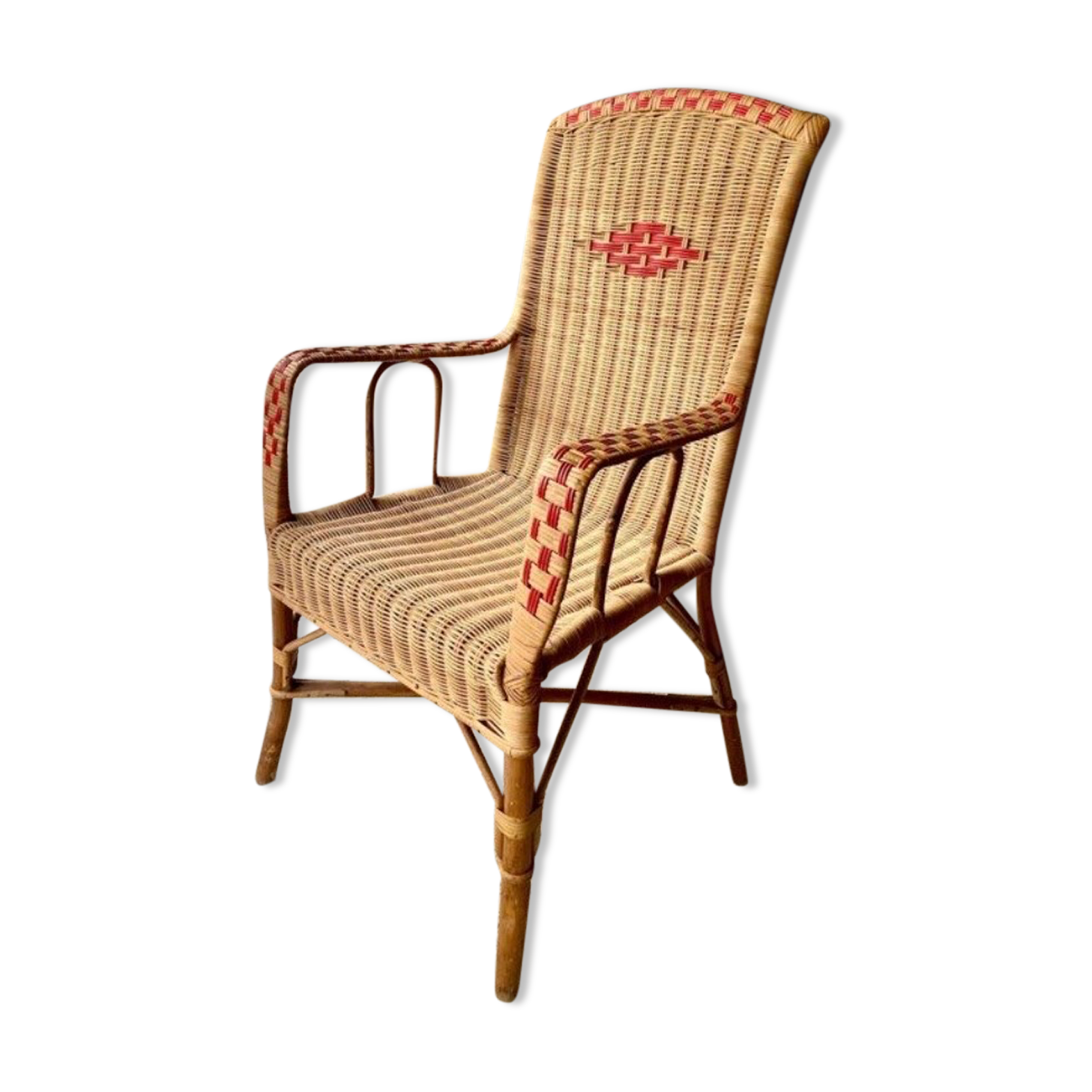 Vintage rattan armchair