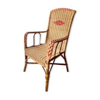 Vintage rattan armchair