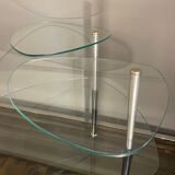 3-shelf store display coffee table, by Edoardo Paoli, ca 1950s