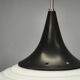 Pair of Space Age Opaline Glass Pendants, Czechoslovakia, 1970s