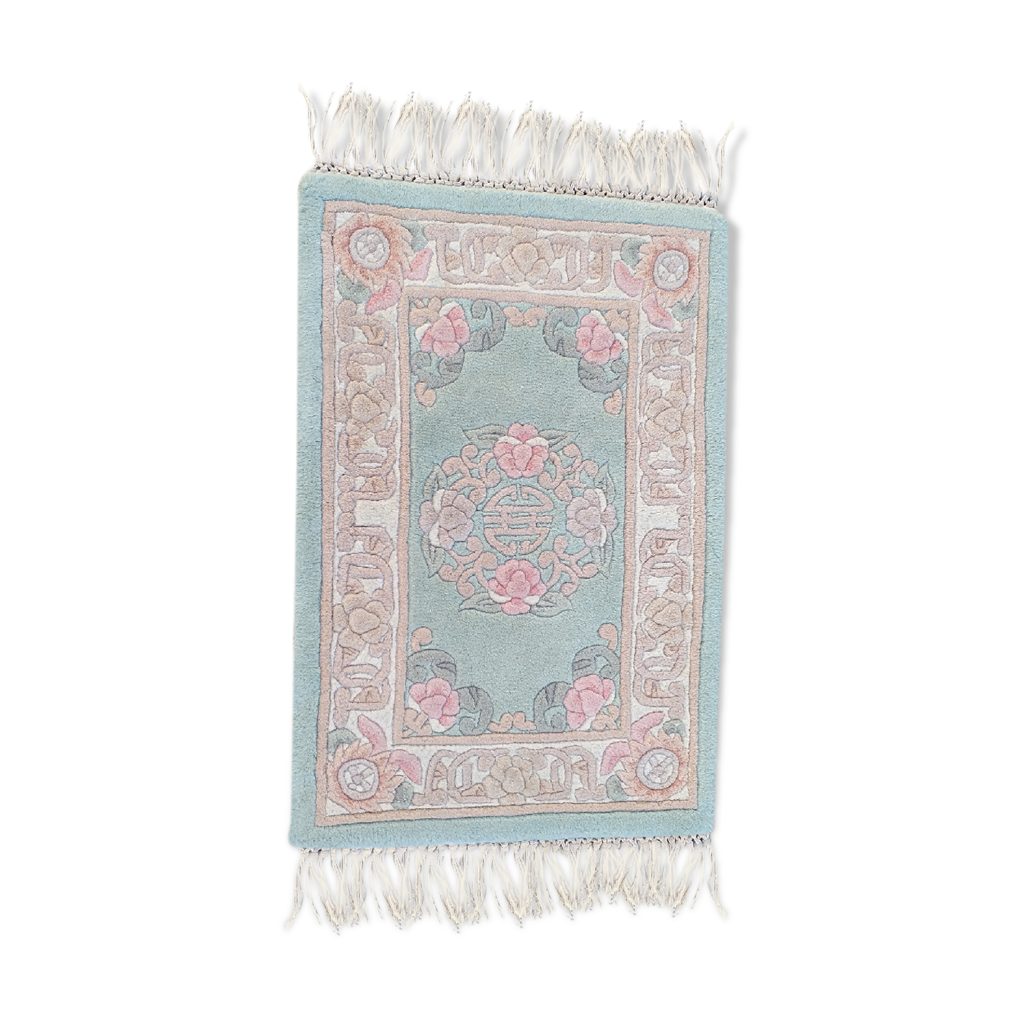 Chinese handmade wool rug - 91x61cm