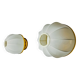 Pair of regency wall lights, pine and stretched canvas, italy, 1970