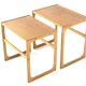 Ensemble de 2 tables gigognes en chêne - design danois - moderne du milieu du siècle