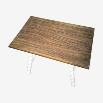 Table d'appoint piétement en bois tourné