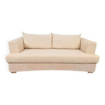 Canapé en lin en osier moderne d'extérieur par DFN SRL pour Dolcefarniente Leda, Italie