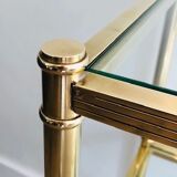 Three-floor brass console