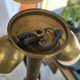 Rococo / Louis XVI brass tripod floor lamp, gilded