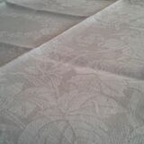 12 towels damask fabric Lin /Soie .decors foliage and coat of arms