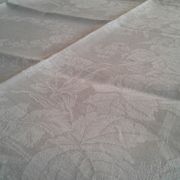 12 towels damask fabric Lin /Soie .decors foliage and coat of arms