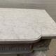 Louis XVI style fireplace in white Carrara marble, 19th century