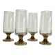 4 flutes with smoked glass feet
