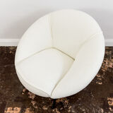 Mid century white boucle armchair 1950's