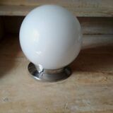 1940s ceiling light, white opaline globe