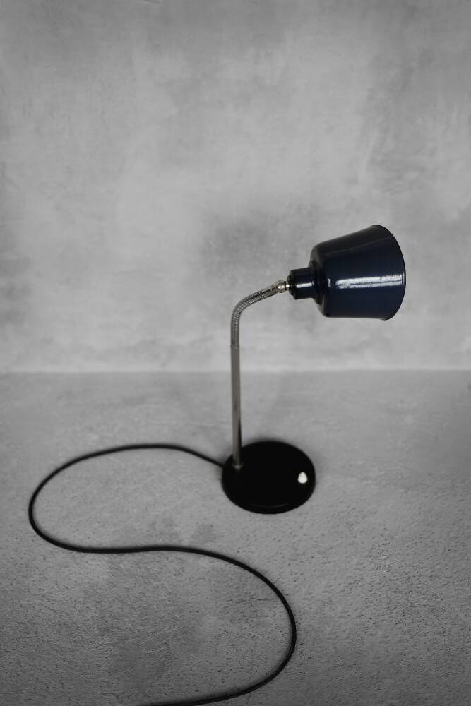 Industrial metal desk lamp, Poland circa 1950.