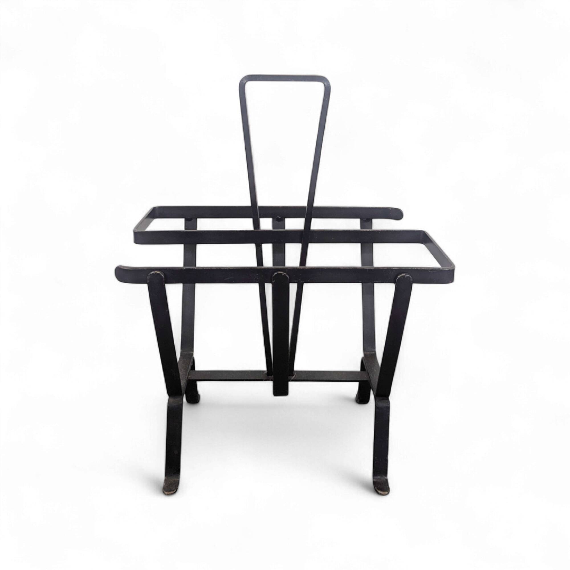 Wrought iron magazine rack