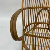 Vintage rattan chair by Dirk van Sliedregt Rohe Noordwolde 1960 from the Netherlands