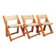 Set of three Kon-Tiki chairs designed by Gillis Lundgren, Ikea, Sweden, 197