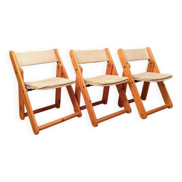 Set of three Kon-Tiki chairs designed by Gillis Lundgren, Ikea, Sweden, 197