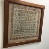 Tableau broderie encadrée 1920