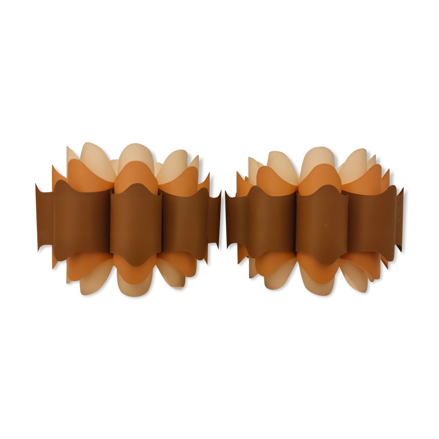 Two Zicoli vintage 1960 origami luminaires