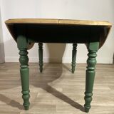 Table en Bois - Ovale - Bois brut et pied Vert