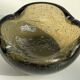 Amber bubble glass ashtray – vintage 1960s design