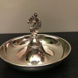 Silver metal horse ashtray