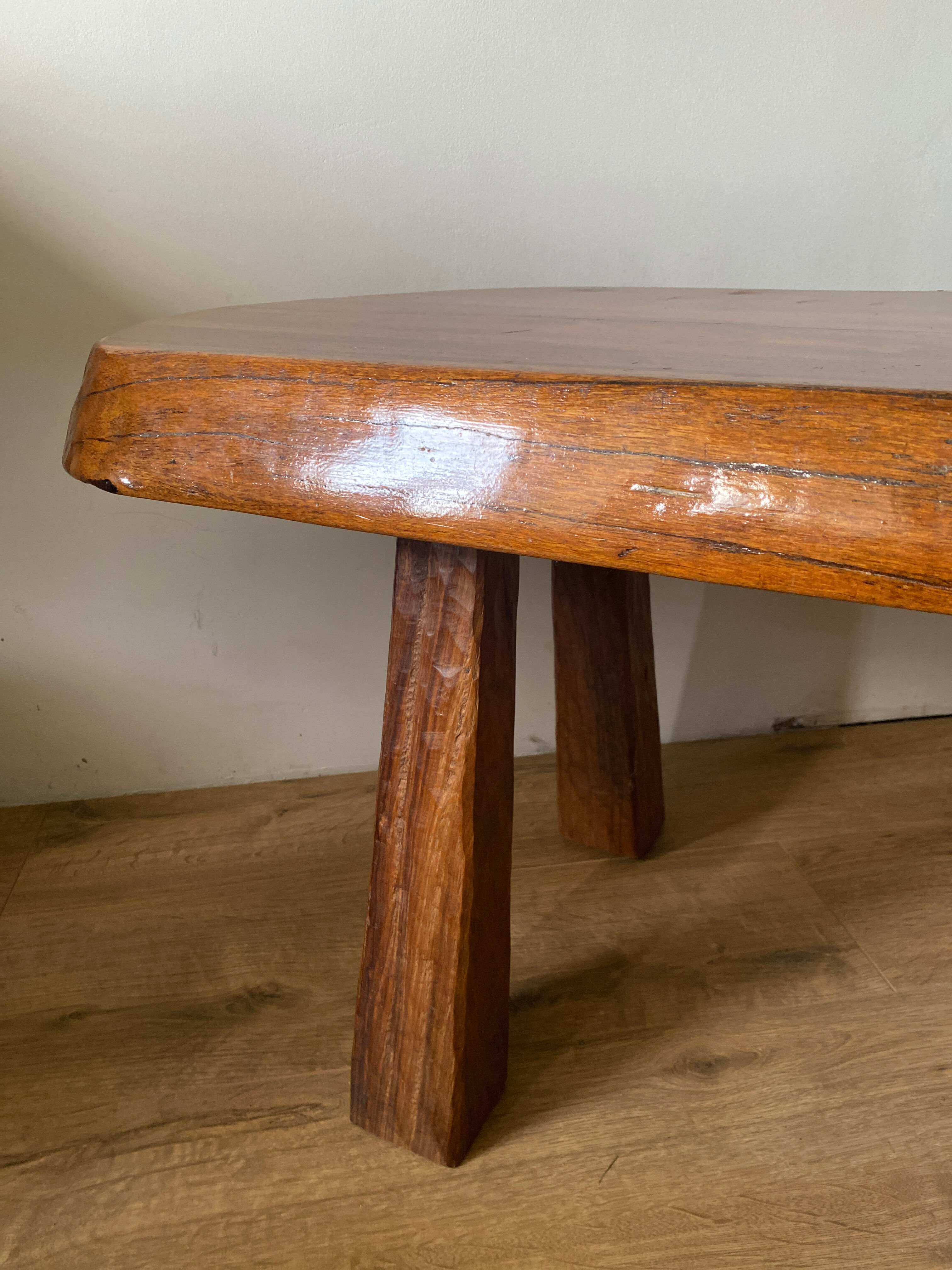 Brutalist coffee table solid wood