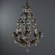 Antique golden metal chandelier, Italy, 20th century