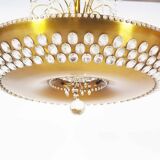 Monumental brass and crystal chandelier from Palwa