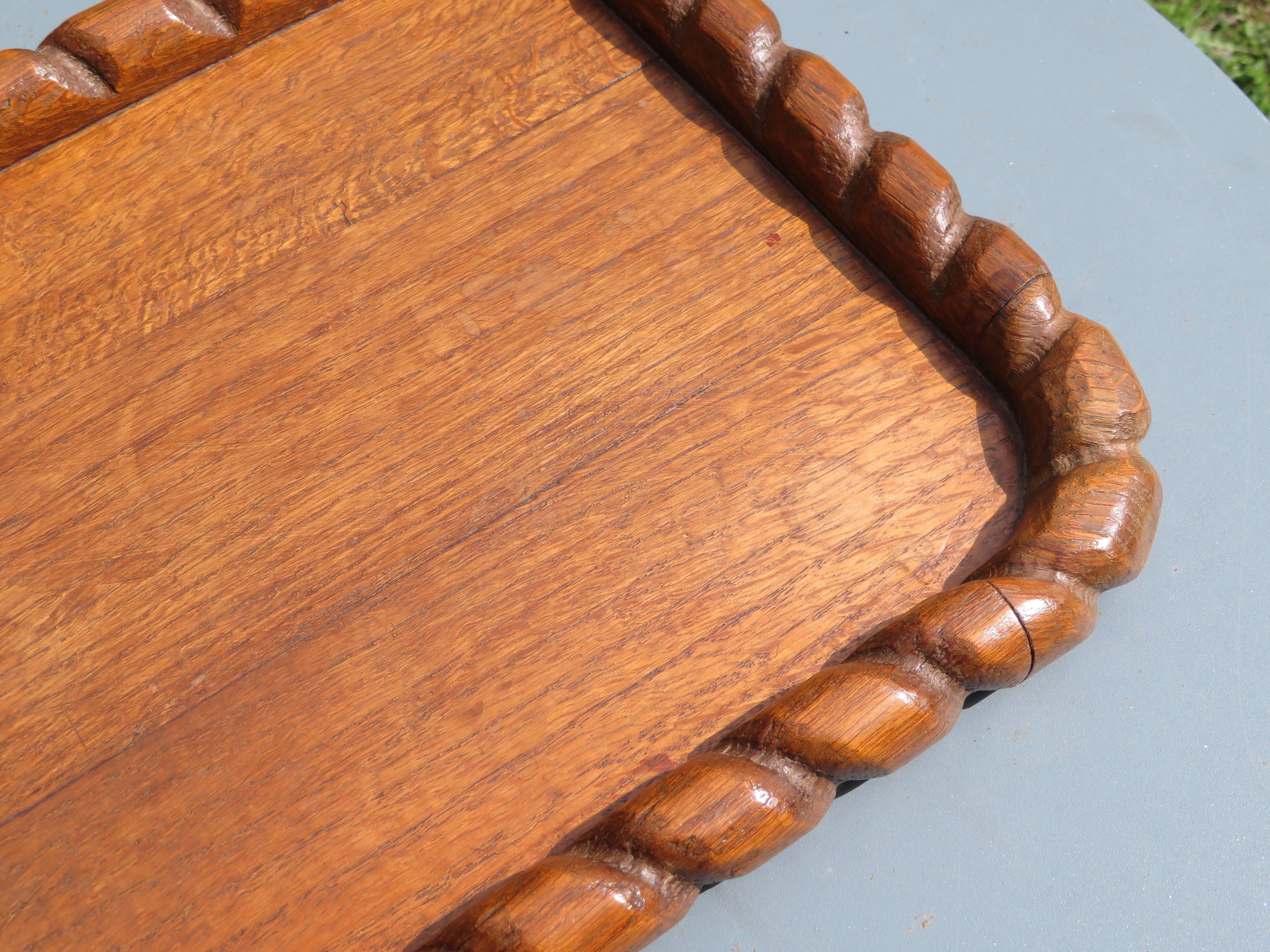 Solid wood tray from the 1940s-50s.