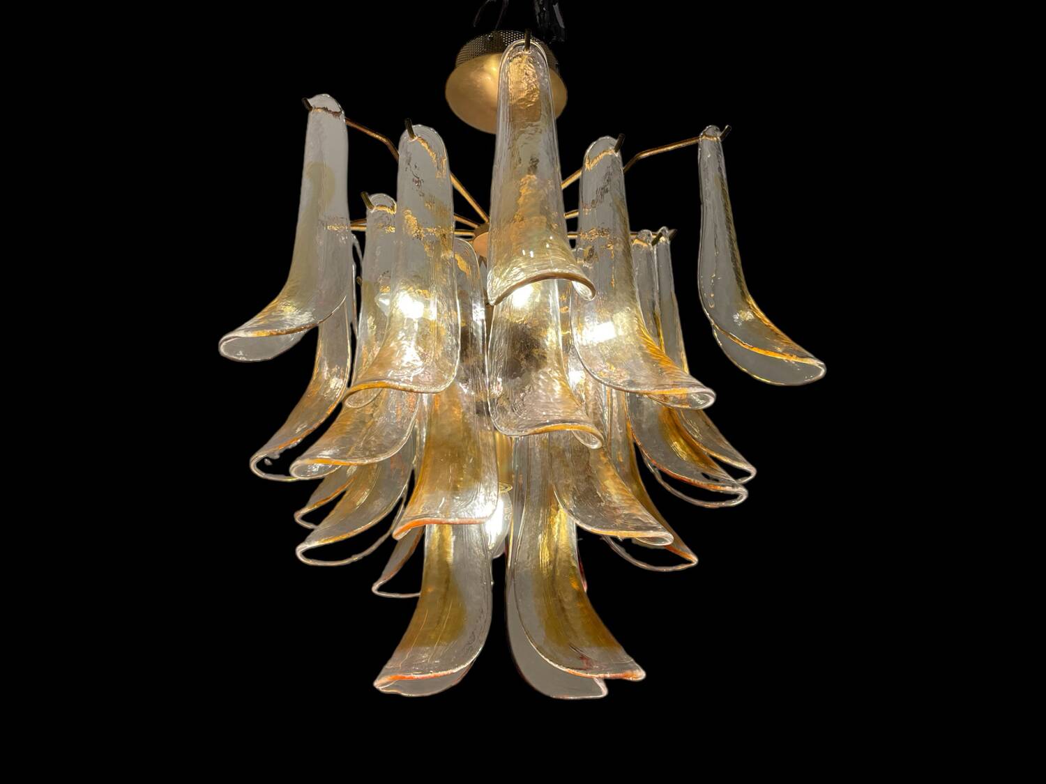 Murano Glass Feather Chandelier 1970’s