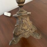 Lamp pique candle bronze silver nineteenth century