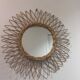 Miroir rotin vintage, 40 cm