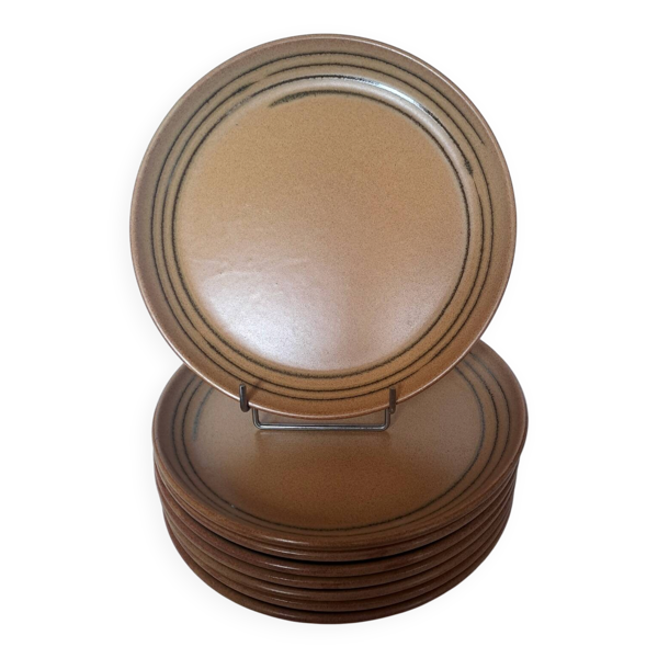 8 assiettes plates Chaumière Sarreguemines