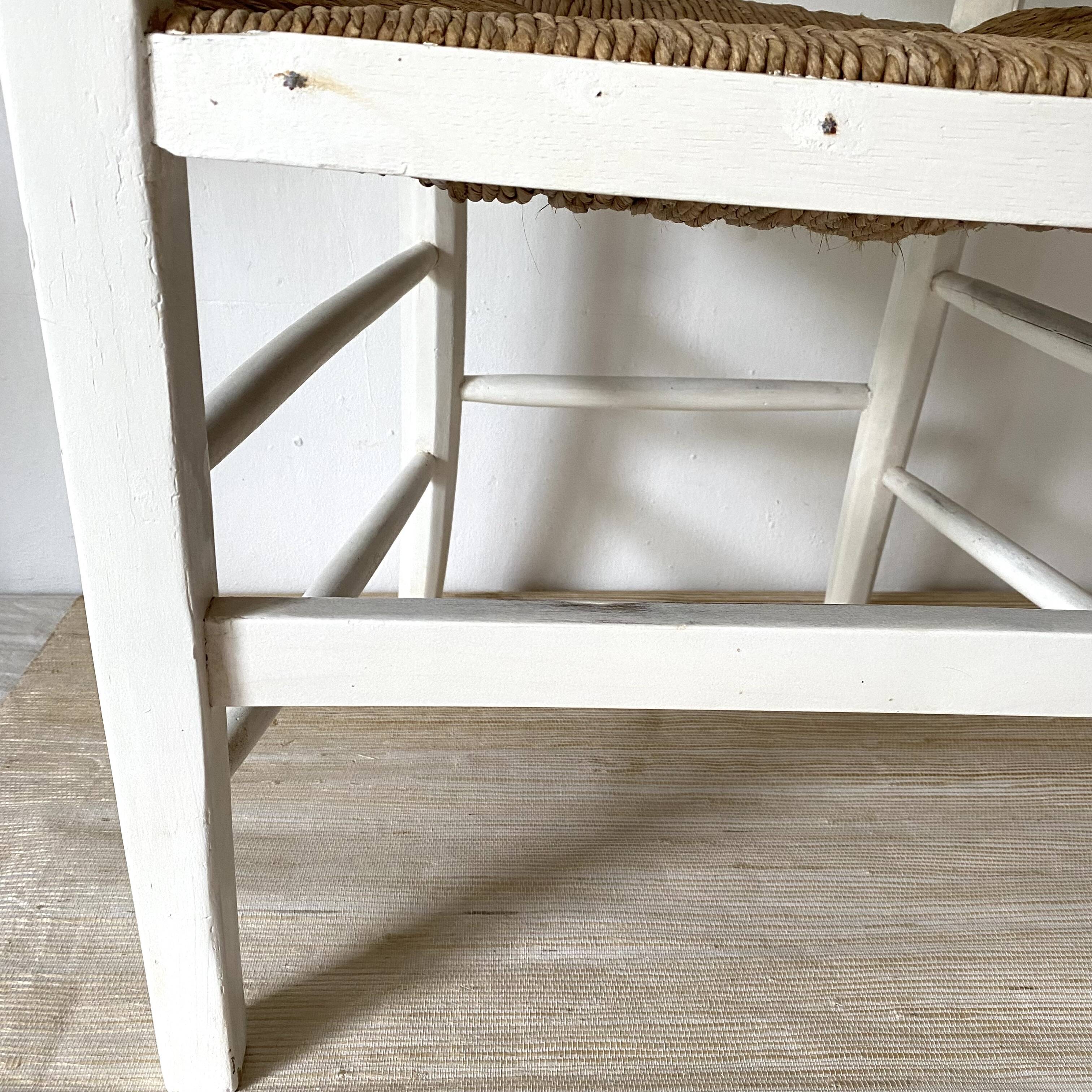 Fauteuil en bois et paille , esprit campagne