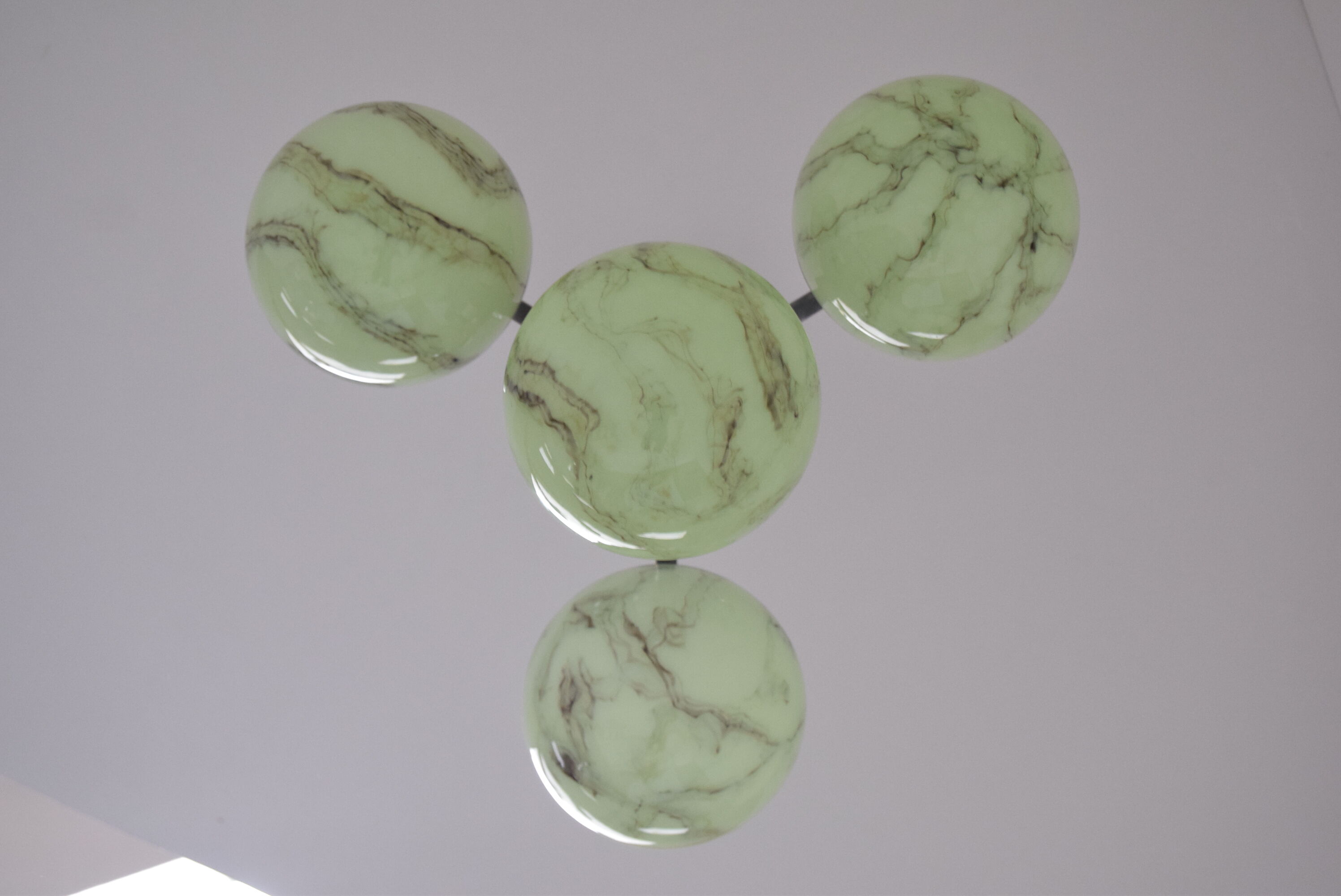 Art deco chrome chandelier,1930's.