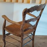 Wooden armchair and mulched seat