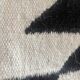 Wool kilim rug with geometric patterns – black & ecru